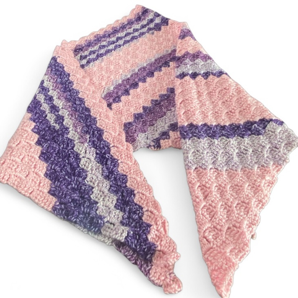 Pink and Purple Knit Shaw